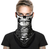 Braga Cuello Tubular para adultos Skull Skeleton Calavera Feliz Dia de Los Muertos Mexico Disfraz Halloween Máscara Cara Ski Snowboard Buff Deporte