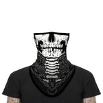 Braga Cuello Tubular para adultos Skull Skeleton Calavera Feliz Dia de Los Muertos Mexico Disfraz Halloween Máscara Cara Ski Snowboard Buff Deporte