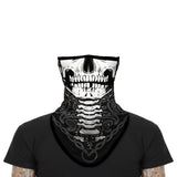 Braga Cuello Tubular para adultos Skull Skeleton Calavera Feliz Dia de Los Muertos Mexico Disfraz Halloween Máscara Cara Ski Snowboard Buff Deporte