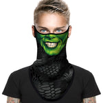 Braga Cuello Tubular para adultos Personaje The Mask Hulk Marvel Comics Superhéroe Superhero Vengadores Avengers Disfraz Halloween Máscara Cara Ski Snowboard Buff Deporte 