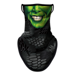 Braga Cuello Tubular para adultos Personaje The Mask Hulk Marvel Comics Superhéroe Superhero Vengadores Avengers Disfraz Halloween Máscara Cara Ski Snowboard Buff Deporte 
