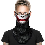 Braga Cuello Tubular para adultos Personaje Joker DC Comics Superhéroe Superhero Disfraz Halloween Máscara Cara Ski Snowboard Buff Deporte 