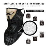 Pañuelo Bandana Orejeras Braga Cuello Tubular para adultos Disfraz Halloween Máscara Cara Ski Snowboard Buff Deporte Personaje Vendetta Money Heist La Casa de papel