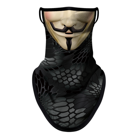 Pañuelo Bandana Orejeras Braga Cuello Tubular para niños Disfraz Halloween Máscara Cara Ski Snowboard Buff Deporte Personaje Vendetta Money Heist La Casa de papel