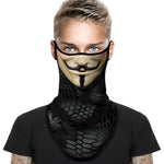 Pañuelo Bandana Orejeras Braga Cuello Tubular para adultos Disfraz Halloween Máscara Cara Ski Snowboard Buff Deporte Personaje Vendetta Money Heist La Casa de papel