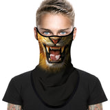 Braga Cuello Tubular para adultos Animal Leon Máscara Cara Orejeras Ski Snowboard Buff Deporte