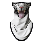 Pañuelo Bandana Orejeras Braga Cuello Tubular para adultos Disfraz Halloween Máscara Cara Ski Snowboard Buff Deporte Tigre Blanco Animal
