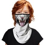 Braga Cuello Tubular para niños Animal Tigre Blanco Máscara Cara Orejeras Ski Snowboard Buff Deporte