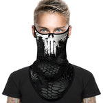 Braga Cuello Tubular para adultos Alien Punisher Destructor Vengador Castigador Máscara Cara Orejeras Ski Snowboard Buff Deporte