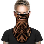 Braga Cuello Tubular para adultos Personaje Chewbacca Star Wars la Guerra de las Galaxias Máscara Cara Orejeras Ski Snowboard Buff Deporte