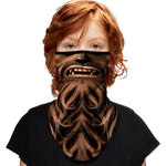 Braga Cuello Tubular para niños Personaje Chewbacca Star Wars la Guerra de las Galaxias Máscara Cara Orejeras Ski Snowboard Buff Deporte