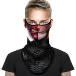 Braga Cuello Tubular para adultos Personaje Comics Dos Caras Two Faces Angry Disfraz Halloween Máscara Cara Ski Snowboard Buff Deporte