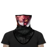 Braga Cuello Tubular para adultos Personaje Comics Dos Caras Two Faces Angry Disfraz Halloween Máscara Cara Ski Snowboard Buff Deporte