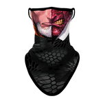 Braga Cuello Tubular para niños Personaje Comics Dos Caras Two Faces Angry Disfraz Halloween Máscara Cara Ski Snowboard Buff Deporte