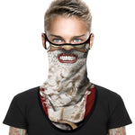 Braga Cuello Tubular para adultos Santa Claus Máscara Cara Orejeras Ski Snowboard Buff Deporte