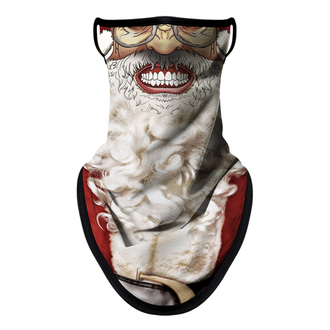 Braga Cuello Tubular para adultos Santa Claus Máscara Cara Orejeras Ski Snowboard Buff Deporte