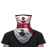 Braga Cuello Tubular para adultos Disfraz Halloween Máscara Cara Ski Snowboard Buff Deporte Muñeco de Nieve Snowman Navidad