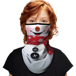 Braga Cuello Tubular para niños Disfraz Halloween Máscara Cara Ski Snowboard Buff Deporte Muñeco de Nieve Snowman Navidad