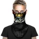 Braga Cuello Tubular para Adultos Skull Skeleton Calavera Cartas Poker Feliz Dia de Los Muertos Mexico Disfraz Halloween Máscara Cara Ski Snowboard Buff Deporte