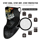 Braga Cuello Tubular para Adultos Skull Skeleton Calavera Cartas Poker Feliz Dia de Los Muertos Mexico Disfraz Halloween Máscara Cara Ski Snowboard Buff Deporte