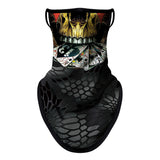 Braga Cuello Tubular para Adultos Skull Skeleton Calavera Cartas Poker Feliz Dia de Los Muertos Mexico Disfraz Halloween Máscara Cara Ski Snowboard Buff Deporte