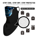 Braga Cuello Tubular para Adultos Skull Skeleton Calavera Escaner Feliz Dia de Los Muertos Mexico Disfraz Halloween Máscara Cara Ski Snowboard Buff Deporte