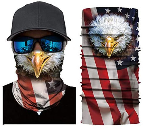 Braga Cuello Tubular Pañuelo Águila Bandera Estados Unidos Bandera EEUU para hombres