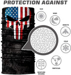Braga Cuello Tubular Pañuelo para adultos Personaje Punisher Vengeance Alien Bandera EEUU Bandera Estados Unidos