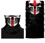 Braga Cuello Tubular para adultos Skull Skeleton Calavera Bandera Inglaterra England Flag