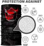 Braga Cuello Tubular para adultos Skull Skeleton Calavera Feliz Dia de Los Muertos Mexico Disfraz Halloween Máscara Cara Ski Snowboard Buff Deporte Bandera Polonia Poland Flag