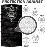 Braga Cuello Tubular para adultos Skull Skeleton Calavera Disfraz Halloween Máscara Cara Ski Snowboard Buff Deporte