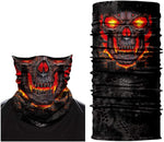 Braga Cuello Tubular para adultos Skull Skeleton Calavera  Llamas Disfraz Halloween Máscara Cara Ski Snowboard Buff Deporte