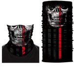 Braga Cuello Tubular para adultos Skull Skeleton Calavera Laser Disfraz Halloween Máscara Cara Ski Snowboard Buff Deporte 