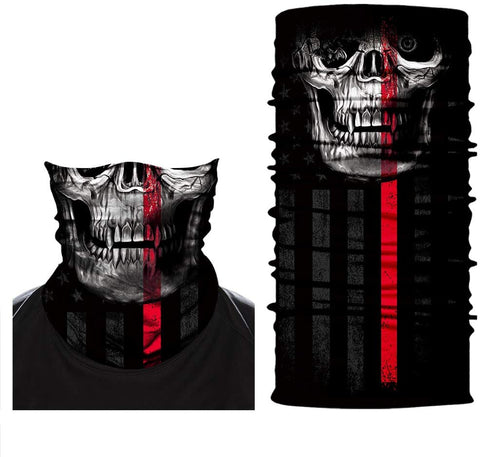 Braga Cuello Tubular para adultos Skull Skeleton Calavera Laser Disfraz Halloween Máscara Cara Ski Snowboard Buff Deporte 