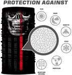 Braga Cuello Tubular para adultos Skull Skeleton Calavera Laser Disfraz Halloween Máscara Cara Ski Snowboard Buff Deporte 
