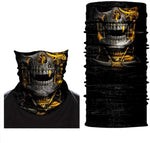 Braga Cuello Tubular para adultos Skull Skeleton Calavera Dorada Feliz Dia de Los Muertos Mexico Disfraz Halloween Máscara Cara Ski Snowboard Buff Deporte 