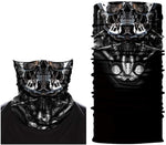 Braga Cuello Tubular para adultos Skull  Robot Skeleton Calavera Robot Feliz Dia de Los Muertos Mexico Disfraz Halloween Máscara Cara Ski Snowboard Buff Deporte 