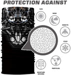 Braga Cuello Tubular para adultos Skull  Robot Skeleton Calavera Robot Feliz Dia de Los Muertos Mexico Disfraz Halloween Máscara Cara Ski Snowboard Buff Deporte 