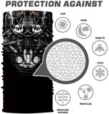 Braga Cuello Tubular para adultos Skull  Robot Skeleton Calavera Robot Feliz Dia de Los Muertos Mexico Disfraz Halloween Máscara Cara Ski Snowboard Buff Deporte 
