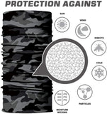 Braga Cuello Tubular Pañuelo para adultos Camuflaje Gris