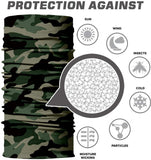 Braga Cuello Tubular Pañuelo para adultos Camuflaje Verde