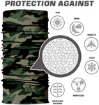 Braga Cuello Tubular Pañuelo para niños Camuflaje Verde