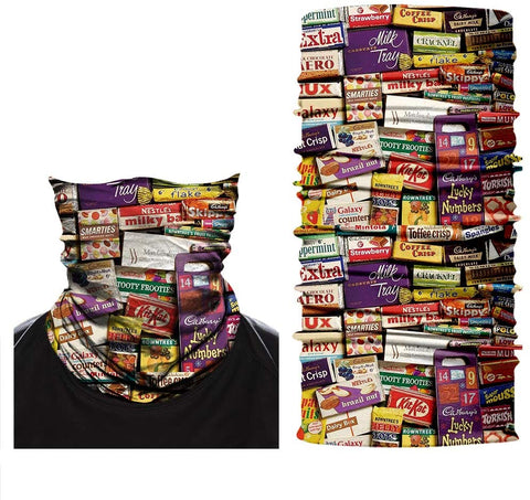 Braga Cuello Tubular Pañuelo para adultos dulces caramelos sweet candy