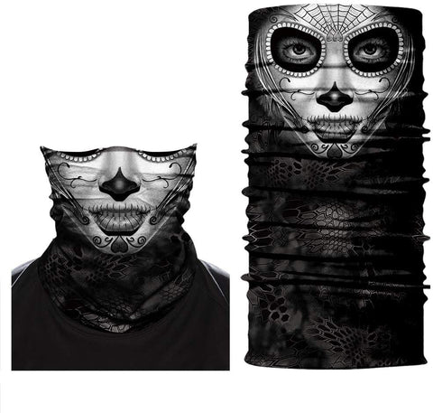 Braga Cuello Tubular Pañuelo para adultos Calavera Esqueleto La novia cadáver