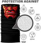 Braga Cuello Tubular para adultos buff para hombre Hellboy Hulk Rojo Ficción Comics