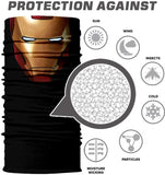Braga Cuello Tubular para niños buff para niño Personaje IronMan Hombre Acero Marvel Comics Universo MCU Los Vengadores Robert Downey Tony Stark