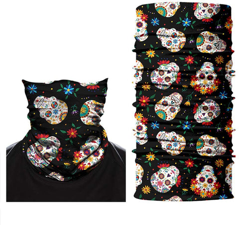 Braga Cuello Tubular para adultos Mexico Feliz Dia de los Muertos Halloween Fiesta Disfraz Carnaval