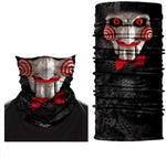 Braga Cuello Tubular para adultos Pelicula Saw Horror Miedo Drama Disfraz Halloween 