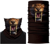 Braga Cuello Tubular para adultos Leon Tigre Animal Salvaje Ice Age Disfraz Halloween Máscara Cara Ski Snowboard Buff Deporte