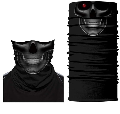 Braga Cuello Tubular para adultos Skull Terminator Skeleton Calavera Terminator Robot Feliz Dia de Los Muertos Mexico Disfraz Halloween Máscara Cara Ski Snowboard Buff Deporte 